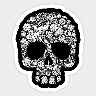Flower Skull Calavera Sticker